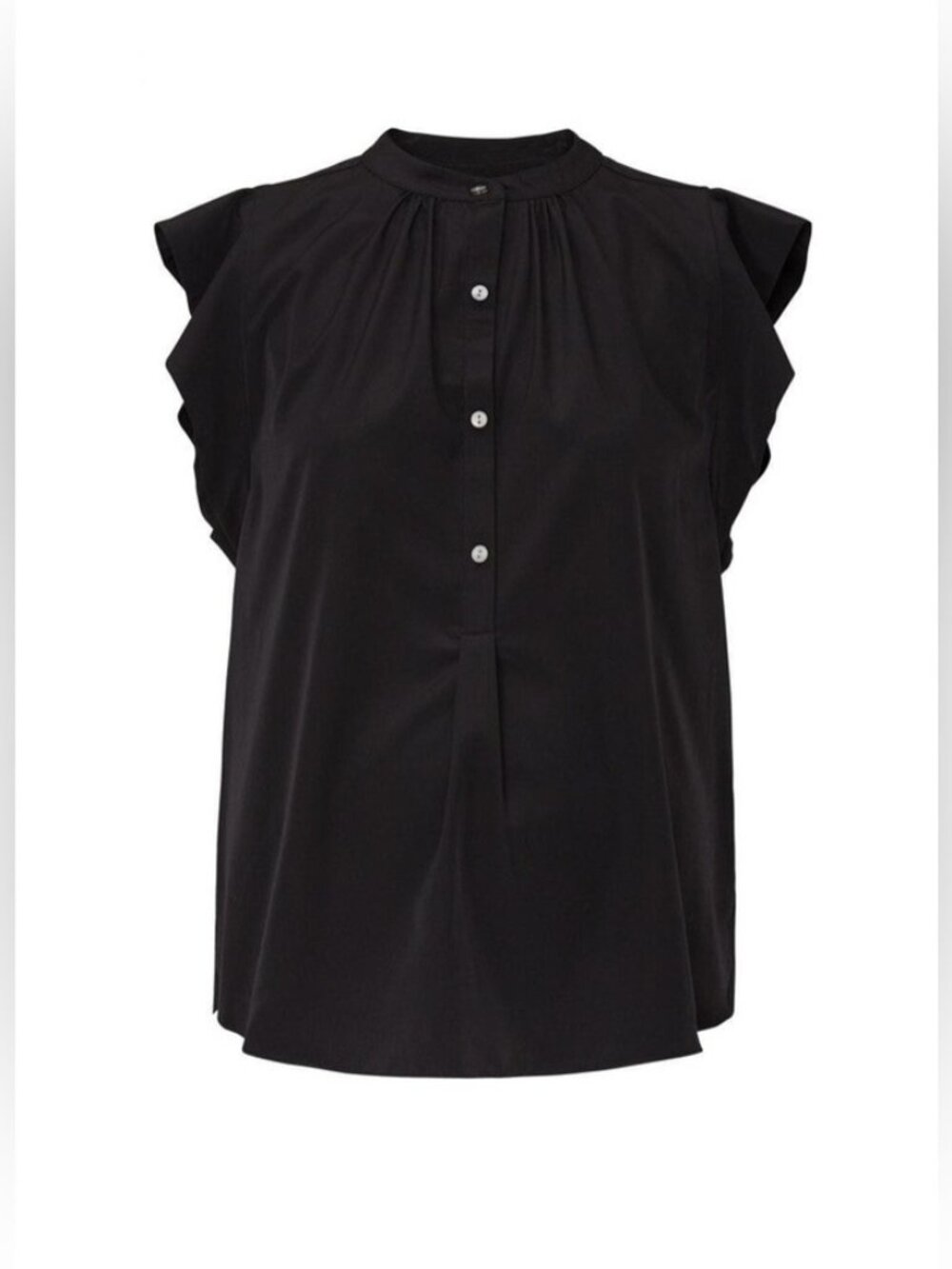 Hatch The Georgina Maternity Top Black Size 8 Ruffle Flowy